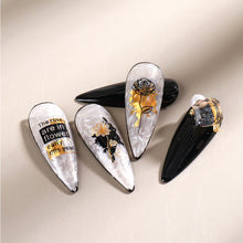 Load image into Gallery viewer, Black Bronzing Nail Stickers Animal Plant Flower Stickers Manicure Stickers Nail Art Decoration Nail Accessories
