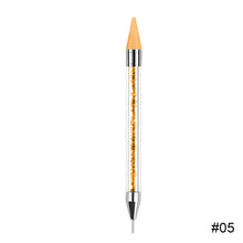 Load image into Gallery viewer, Nail Art Spot Drill Pen Double End Spot Drill Crayon Manicure Draw Paint Pen Nail Spot Drill Tools Manicure Art Tools

