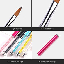 Load image into Gallery viewer, Drill Pipe Nail Tool Brush Line Drawing Pen Crystal Pen Manicure Draw Paint Pen Nail Art Brush Nail Tool
