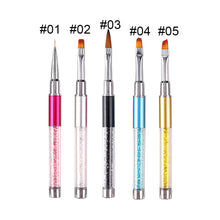 Load image into Gallery viewer, Drill Pipe Nail Tool Brush Line Drawing Pen Crystal Pen Manicure Draw Paint Pen Nail Art Brush Nail Tool
