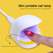 Load image into Gallery viewer, Mini Shark Shape Nail Lamp Small Portable Nail Lamp Quick Dry Fast Curing Gel Lamp LED Lamp Manicure Tool for Nail Polish Dryer
