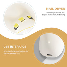 Load image into Gallery viewer, Mini Shark Shape Nail Lamp Small Portable Nail Lamp Quick Dry Fast Curing Gel Lamp LED Lamp Manicure Tool for Nail Polish Dryer
