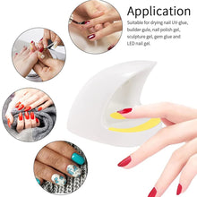 Load image into Gallery viewer, Mini Shark Shape Nail Lamp Small Portable Nail Lamp Quick Dry Fast Curing Gel Lamp LED Lamp Manicure Tool for Nail Polish Dryer
