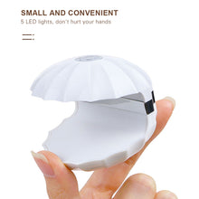 Load image into Gallery viewer, 18W Shell Shaped Nail Lamp Quick Dry LED Manicure Lamp Small Portable Fast Curing Gel Lamp for Nail Polish Dryer
