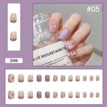 Load image into Gallery viewer, 24pcs/set Manicure Fake Nail Detachable Fake Nail Patch Wearing Nails Nail Stickers Nail Art Accessories
