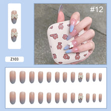 Load image into Gallery viewer, 24pcs/set Manicure Fake Nail Detachable Fake Nail Patch Wearing Nails Nail Stickers Nail Art Accessories
