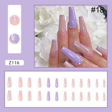 Load image into Gallery viewer, 24pcs/set Manicure Fake Nail Detachable Fake Nail Patch Wearing Nails Nail Stickers Nail Art Accessories
