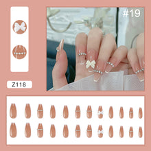 Load image into Gallery viewer, 24pcs/set Manicure Fake Nail Detachable Fake Nail Patch Wearing Nails Nail Stickers Nail Art Accessories
