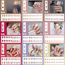 Load image into Gallery viewer, 24pcs/set Manicure Fake Nail Detachable Fake Nail Patch Wearing Nails Nail Stickers Nail Art Accessories
