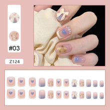 Load image into Gallery viewer, 24pcs/set Manicure Fake Nail Detachable Fake Nail Patch Wearing Nails Nail Stickers Nail Art Accessories
