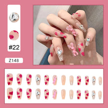 Load image into Gallery viewer, 24pcs/set Manicure Fake Nail Detachable Fake Nail Patch Wearing Nails Nail Stickers Nail Art Accessories

