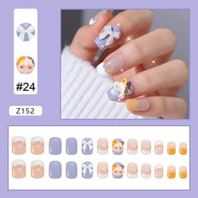Load image into Gallery viewer, 24pcs/set Manicure Fake Nail Detachable Fake Nail Patch Wearing Nails Nail Stickers Nail Art Accessories
