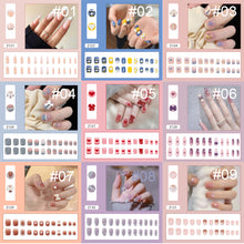 Load image into Gallery viewer, 24pcs/set Manicure Fake Nail Detachable Fake Nail Patch Wearing Nails Nail Stickers Nail Art Accessories
