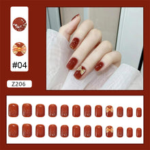 Load image into Gallery viewer, 24pcs/set Manicure Fake Nail Detachable Fake Nail Patch Wearing Nails Nail Stickers Nail Art Accessories
