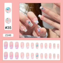 Load image into Gallery viewer, 24pcs/set Manicure Fake Nail Detachable Fake Nail Patch Wearing Nails Nail Stickers Nail Art Accessories
