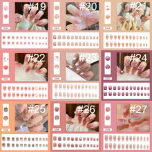 Load image into Gallery viewer, 24pcs/set Manicure Fake Nail Detachable Fake Nail Patch Wearing Nails Nail Stickers Nail Art Accessories
