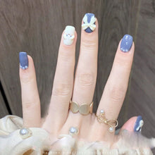 Load image into Gallery viewer, 24pcs/set Short Cute Rabbit Manicure Fake Nail Detachable Fake Nail Patch Wearing Nails Nail Stickers Nail Art Accessories
