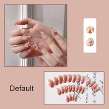 Load image into Gallery viewer, 24pcs/set Long Milk Tea Gradient Love Butterfly Manicure Fake Nail Detachable Nail Patch Nail Stickers Nail Art Accessories
