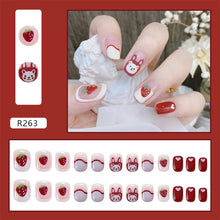 Load image into Gallery viewer, 24pcs/set Nail Stickers Nail Pieces Removable Fake Nails Extensions Artificial Nail Art Accessories

