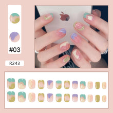 Load image into Gallery viewer, 24pcs/set Nail Stickers Nail Pieces Removable Fake Nails Extensions Artificial Nail Art Accessories
