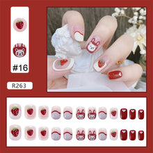 Load image into Gallery viewer, 24pcs/set Nail Stickers Nail Pieces Removable Fake Nails Extensions Artificial Nail Art Accessories
