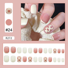 Load image into Gallery viewer, 24pcs/set Nail Stickers Nail Pieces Removable Fake Nails Extensions Artificial Nail Art Accessories
