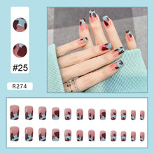 Load image into Gallery viewer, 24pcs/set Nail Stickers Nail Pieces Removable Fake Nails Extensions Artificial Nail Art Accessories
