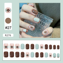 Load image into Gallery viewer, 24pcs/set Nail Stickers Nail Pieces Removable Fake Nails Extensions Artificial Nail Art Accessories
