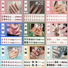 Load image into Gallery viewer, 24pcs/set Nail Stickers Nail Pieces Removable Fake Nails Extensions Artificial Nail Art Accessories

