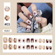Load image into Gallery viewer, 24pcs/set Nail Stickers Nail Patch Removable Fake Nails Extensions Artificial Nail Art Accessories
