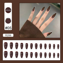 Load image into Gallery viewer, 24pcs/set Nail Stickers Nail Patch Removable Fake Nails Extensions Artificial Nail Art Accessories
