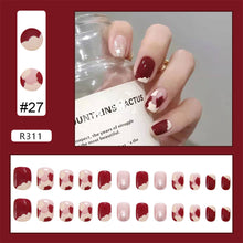 Load image into Gallery viewer, 24pcs/set Nail Stickers Nail Patch Removable Fake Nails Extensions Artificial Nail Art Accessories
