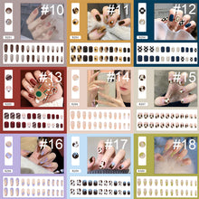 Load image into Gallery viewer, 24pcs/set Nail Stickers Nail Patch Removable Fake Nails Extensions Artificial Nail Art Accessories
