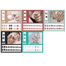 Load image into Gallery viewer, 24pcs/set Nail Stickers Nail Patch Removable Fake Nails Extensions Artificial Nail Art Accessories
