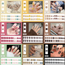 Load image into Gallery viewer, 24pcs/set Nail Stickers Nail Patch Removable Fake Nails Extensions Artificial Nail Art Accessories
