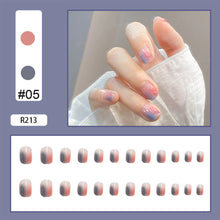 Load image into Gallery viewer, 24pcs/set Multicolor Nail Pieces Nail Patch Removable Fake Nails Extensions Artificial Nail Art Accessories

