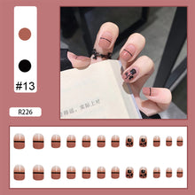 Load image into Gallery viewer, 24pcs/set Multicolor Nail Pieces Nail Patch Removable Fake Nails Extensions Artificial Nail Art Accessories
