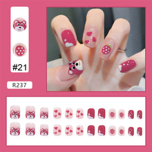 Load image into Gallery viewer, 24pcs/set Multicolor Nail Pieces Nail Patch Removable Fake Nails Extensions Artificial Nail Art Accessories
