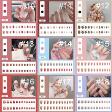 Load image into Gallery viewer, 24pcs/set Multicolor Nail Pieces Nail Patch Removable Fake Nails Extensions Artificial Nail Art Accessories
