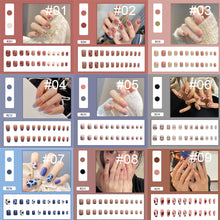 Load image into Gallery viewer, 24pcs/set Multicolor Nail Pieces Nail Patch Removable Fake Nails Extensions Artificial Nail Art Accessories
