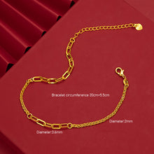 Load image into Gallery viewer, Trendy Women Brass Vacuum Plating Gold Chain Bracelets Fashion Elegant Alluvial Gold Simple Gold Chain Bracelet Accessories
