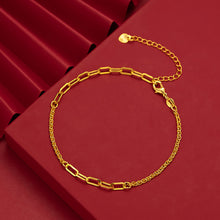 Load image into Gallery viewer, Trendy Women Brass Vacuum Plating Gold Chain Bracelets Fashion Elegant Alluvial Gold Simple Gold Chain Bracelet Accessories

