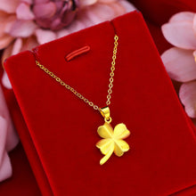 Load image into Gallery viewer, Fashion Alluvial Gold Personality Cute Clover Gold Necklaces Lucky Elegant Simple Gold Chain Women Men Necklace Accessories
