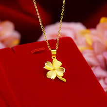 Load image into Gallery viewer, Fashion Alluvial Gold Personality Cute Clover Gold Necklaces Lucky Elegant Simple Gold Chain Women Men Necklace Accessories
