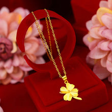 Load image into Gallery viewer, Fashion Alluvial Gold Personality Cute Clover Gold Necklaces Lucky Elegant Simple Gold Chain Women Men Necklace Accessories
