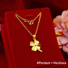 Load image into Gallery viewer, Fashion Alluvial Gold Personality Cute Clover Gold Necklaces Lucky Elegant Simple Gold Chain Women Men Necklace Accessories
