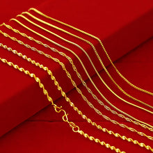 Load image into Gallery viewer, Water Wave Chain Women Alluvial Gold Necklaces Personality Snake Bone Chain Elegant Simple Gold Thin Chain Necklace Jewelry
