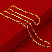 Load image into Gallery viewer, Water Wave Chain Women Alluvial Gold Necklaces Personality Snake Bone Chain Elegant Simple Gold Thin Chain Necklace Jewelry
