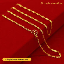 Load image into Gallery viewer, Water Wave Chain Women Alluvial Gold Necklaces Personality Snake Bone Chain Elegant Simple Gold Thin Chain Necklace Jewelry
