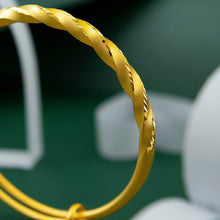 Load image into Gallery viewer, Fashion Twist Adjustable Women Alluvial Gold Bangles Personality Twisted Wire Elegant Simple Gold Bracelet Jewelry Accessories

